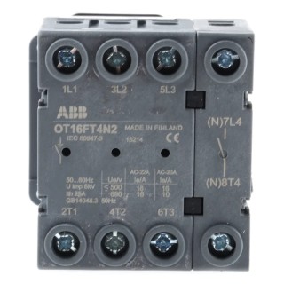 ABB 4-Pole Panel Mount Non-Fused Isolator Switch IP20, 16A Current, 560 kW Switching Power OT16FT4N2 1SCA105711R1001