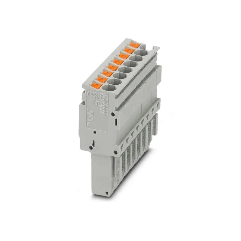 Phoenix Contact PP-H 2.5/8 Series Pluggable Terminal Block 24A, 500V, Grey 3209934