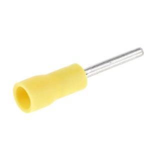 JST FVPC Insulated Crimp Pin Connector 26 AWG to 22 AWG Vinyl Insulation Yellow 1.2 mm Pin Diameter 10 mm Pin FVWSPC-0.5(LF)