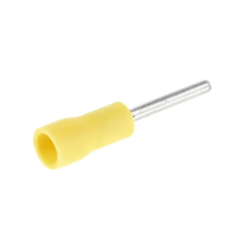 JST FVPC Insulated Crimp Pin Connector 26 AWG to 22 AWG Vinyl Insulation Yellow 1.2 mm Pin Diameter 10 mm Pin FVWSPC-0.5(LF)