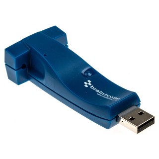 Brainboxes RS232 Interface Converter USB to Serial Adapter with D Sub Port, 912Mbps Maximum Baud Rate RS232 