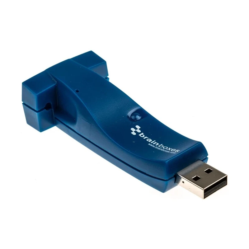 Brainboxes RS232 Interface Converter USB to Serial Adapter with D Sub Port, 912Mbps Maximum Baud Rate RS232 