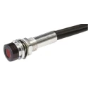 Oxley Red Panel Mount Indicator, 1.9V DC, 20mA, Lead Wire Termination, IP67, Recessed Bezel OXL/MIL50/FL30/AlGaAs Red