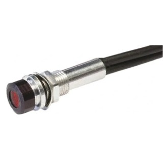 Oxley Red Panel Mount Indicator, 1.9V DC, 20mA, Lead Wire Termination, IP67, Recessed Bezel OXL/MIL50/FL30/AlGaAs Red