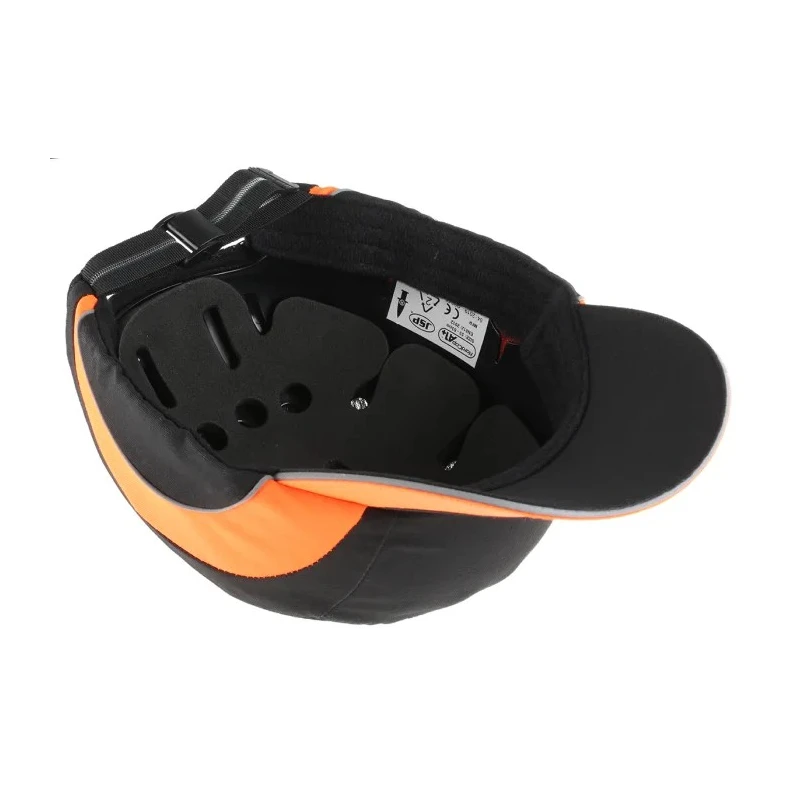 JSP Black Orange Standard Ventilated Canvas Bump Cap Hardcap A1+ EN 812 Compliant ABR000-00N-500