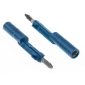 Phoenix Contact Blue Male Test Connector Adapter with Copper Contacts 10A 25V 4 mm Connector 3032729
