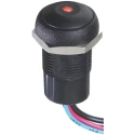 APEM IR Series Illuminated Momentary Push Button Switch, Panel Mount, 14.8 mm Cutout, SPST, Red LED, IP67, 48 V IRR3F422LOS