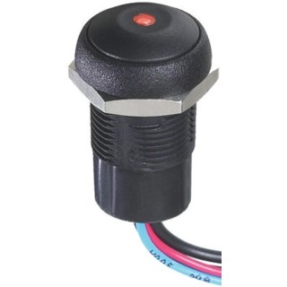 APEM IR Series Illuminated Momentary Push Button Switch, Panel Mount, 14.8 mm Cutout, SPST, Red LED, IP67, 48 V IRR3F422LOS