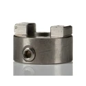Huco 12.7 mm OD, 6 mm Bore Finished with No Keyway Bore, 13 mm Length Stainless Steel Flexible Set Screw Coupler 850.13.22