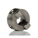 Huco 12.7 mm OD, 6 mm Bore Finished with No Keyway Bore, 13 mm Length Stainless Steel Flexible Set Screw Coupler 850.13.22