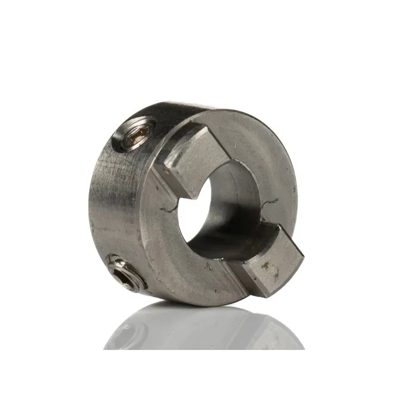 Huco 12.7 mm OD, 6 mm Bore Finished with No Keyway Bore, 13 mm Length Stainless Steel Flexible Set Screw Coupler 850.13.22