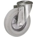 LAG Swivel Castor with 100 mm Rubber Wheel, 80 kg Load Capacity, Steel Hub Roller Bearing, Medium Duty, Model 12658G FB