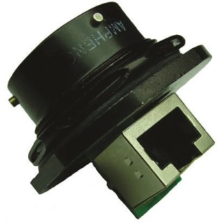 Amphenol Socapex RJF Series Cat5e Shielded Right Angle Female RJ45 Connector, 1 Port 8 Way 