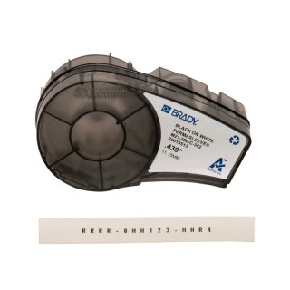 Brady Black on White Black Heat Shrink Labels 6.35 mm Width 2.13 m Length Polyolefin Heat-Shrinkable Sleeves M21-250-C-342