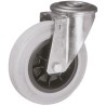 LAG Medium Duty Swivel Castor with Rubber Wheel, 125 mm Diameter, 110 kg Load Capacity, Thermoplastic Hub, Model 14312G FB