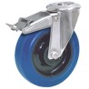 LAG Swivel Castor, 180 kg Load Capacity, 125 mm Diameter Rubber Wheel with Polyamide Hub 32509BFRFC