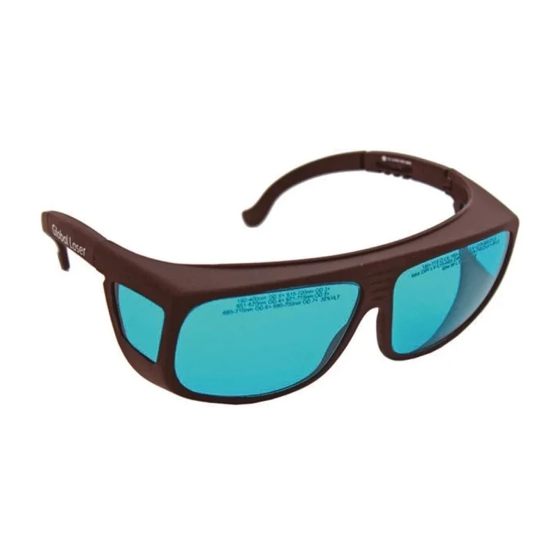 Global Laser Safety Glasses Green Lens Black Frame Laser Safety IEC 60825 EN 207:2002-12 EN 208:2002-12 CE 1990-02-000