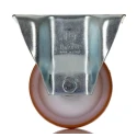 LAG Fixed Castor, 100 kg Capacity, 80 mm Wheel Diameter, Polyurethane Wheel, Galvanised Steel Frame, Model 22152