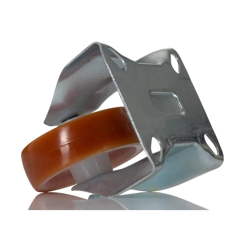 LAG Fixed Castor, 100 kg Capacity, 80 mm Wheel Diameter, Polyurethane Wheel, Galvanised Steel Frame, Model 22152