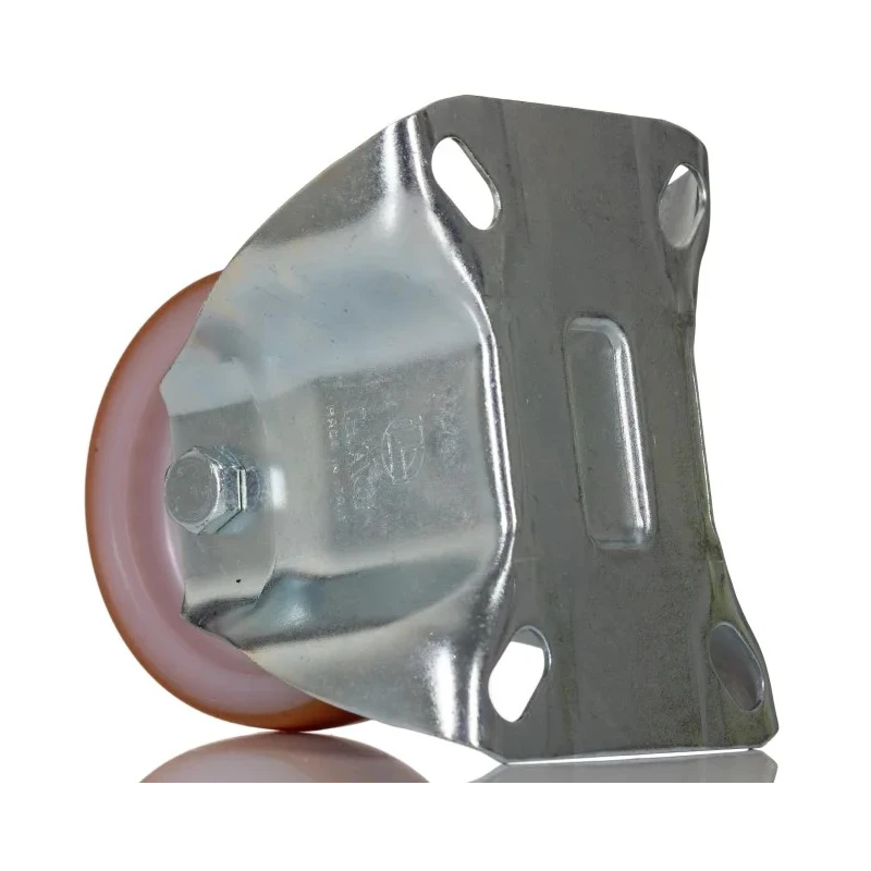 LAG Fixed Castor, 100 kg Capacity, 80 mm Wheel Diameter, Polyurethane Wheel, Galvanised Steel Frame, Model 22152