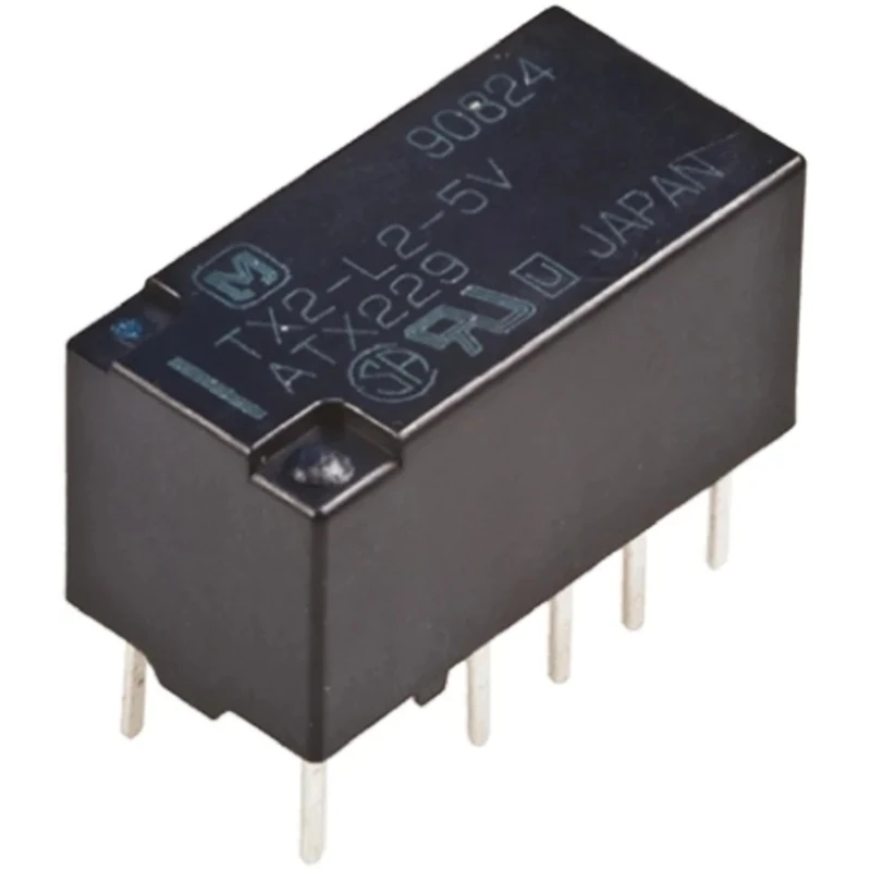 Panasonic PCB Signal Relay 12V DC Coil 2A DPDT, 60W Switching Power TX2-L-12V
