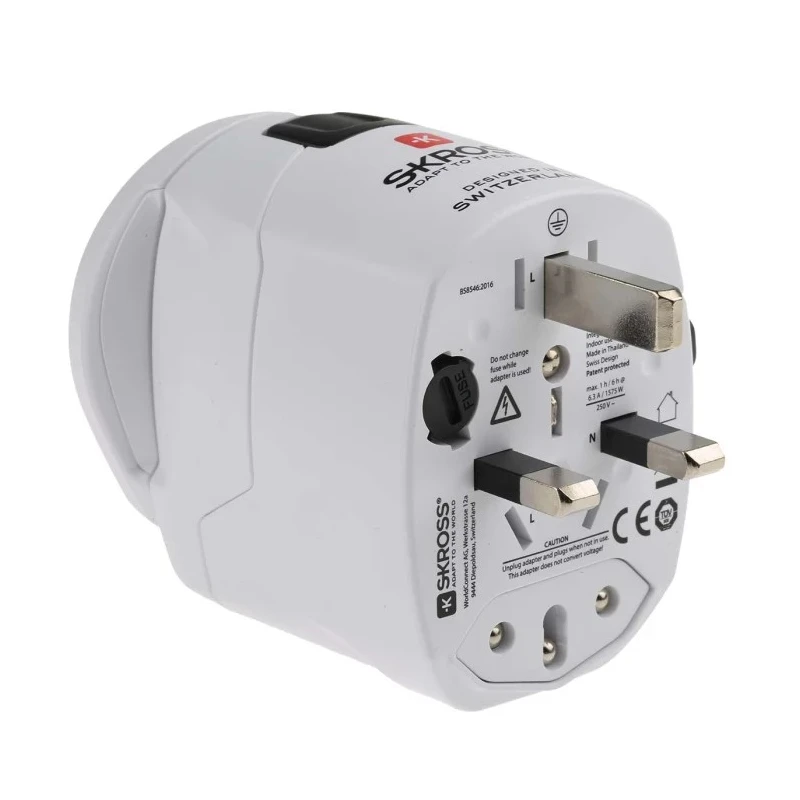 SKROSS Universal Travel Adapter UK USA Europe Italy Switzerland Australia 10A 250V 691-0896