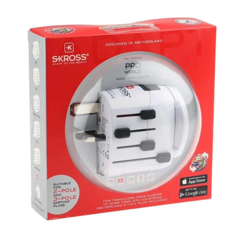 SKROSS Universal Travel Adapter UK USA Europe Italy Switzerland Australia 10A 250V 691-0896