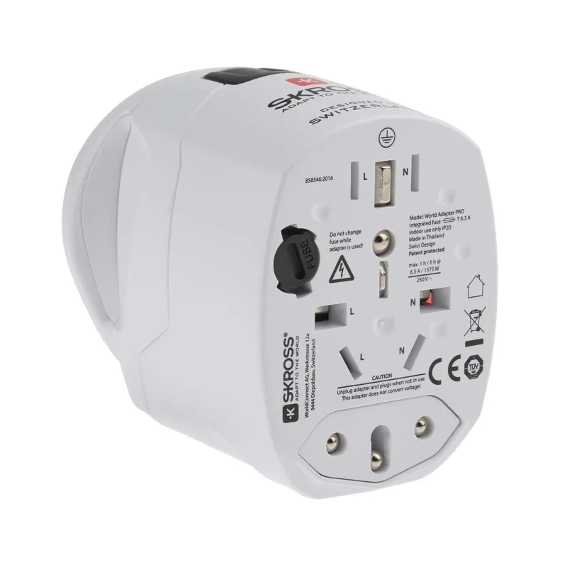 SKROSS Universal Travel Adapter UK USA Europe Italy Switzerland Australia 10A 250V 691-0896