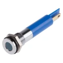 RS PRO Blue Panel Mount Indicator 12V DC 20mA Solder Tab Termination IP67 Flush Bezel 700-1678