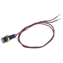 RS PRO Blue Panel Mount Indicator, 2V DC, 20mA, Lead Wire Termination, IP67, Flush Bezel 700-1858