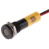 RS PRO Yellow Panel Mount Indicator 12V DC 20mA Lead Wire Termination IP67 Flush Bezel 700-1984