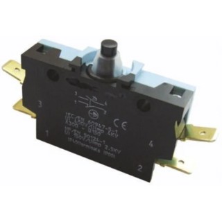 Crouzet Plunger Micro Switch with Tab Terminal, Double Break Circuit, 6A Current, 250V AC Voltage, IP40 Protection 83240000