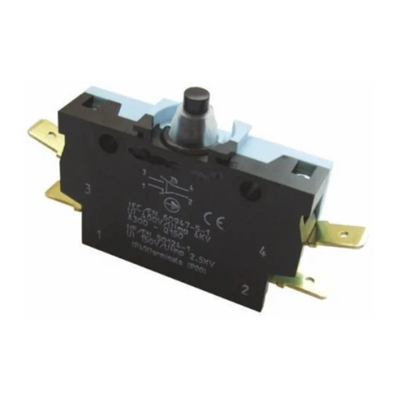 Crouzet Plunger Micro Switch with Tab Terminal, Double Break Circuit, 6A Current, 250V AC Voltage, IP40 Protection 83240000