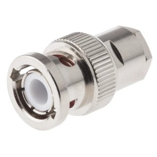 Amphenol RF BNC Series Coaxial Connector Cable Male, 50 Ω, Straight Body Clamp B1141C1-NT3G-5-50