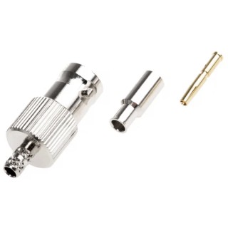 Amphenol RF BNC Series Coaxial Connector Cable Female BNC, 50 Ω, Straight Body Crimp B6121E1-ND3G-5-50