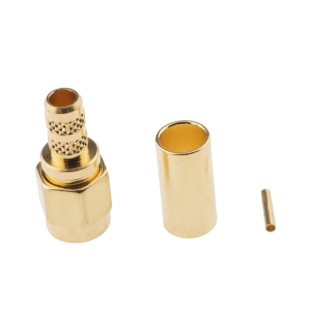 Amphenol RF SMA Series Coaxial Connector Cable Male SMA 50 Ω Straight Body Crimp RSMA1111A1-3GT50G-1-50