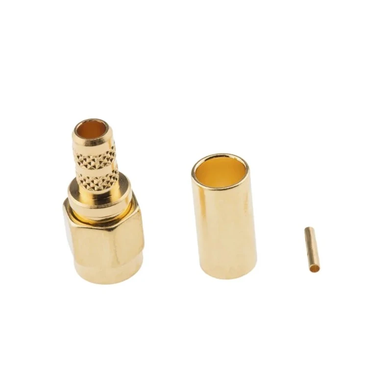 Amphenol RF SMA Series Coaxial Connector Cable Male SMA 50 Ω Straight Body Crimp RSMA1111A1-3GT50G-1-50