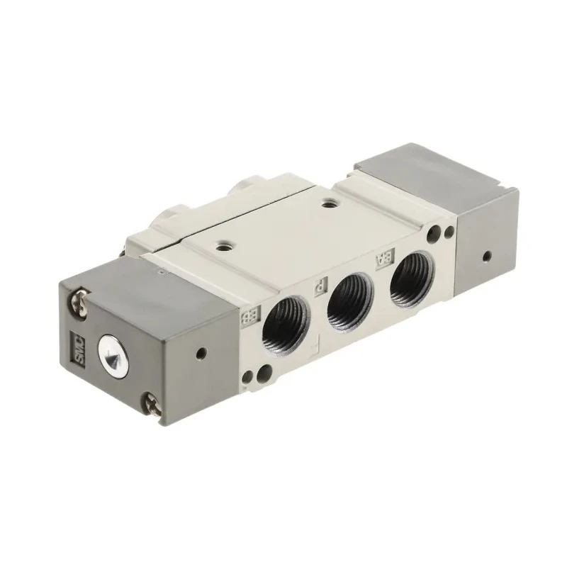 SMC Pneumatic Solenoid Valve Pilot G 1/8, 5 Ports, Aluminium Body, Nitrile Rubber Seal SY5000 