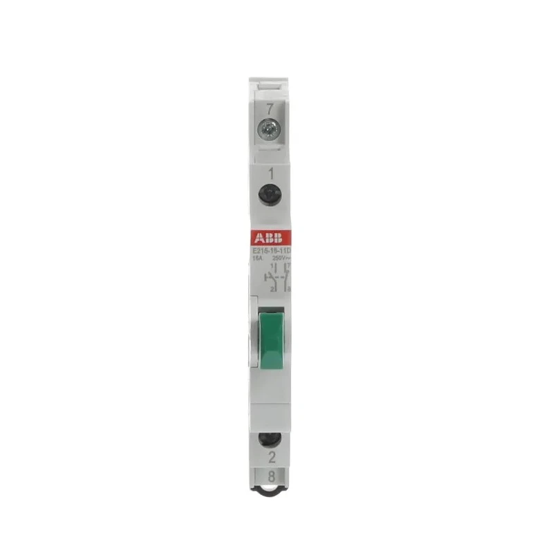 ABB 250V AC DIN Rail Push Button Circuit Trip 16A Current Rating for System Pro M Compact E215 2CCA703152R0001 E215-16-11D