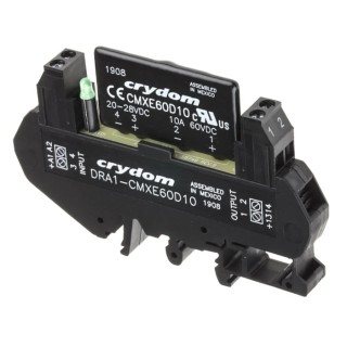 Crydom Solid State Interface Relay 530V AC DIN Rail Screw Terminal DRA1