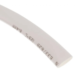 RS PRO Heat Shrink Tubing White 6.4 mm Sleeve Diameter 8m Length 2:1 Shrink Ratio 700-4771