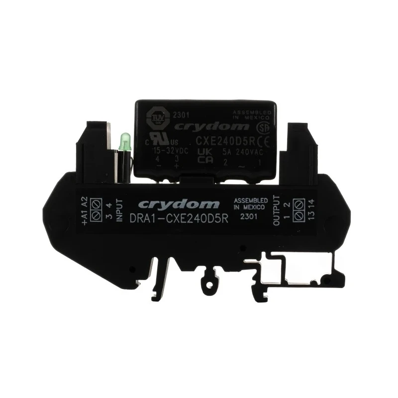 Sensata / Crydom Solid State Interface Relay, Control Voltage 32V DC, 12 to 280V AC Output, DIN Rail Mount DRA1-CXE240D5R