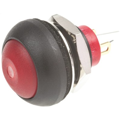 KNITTER-SWITCH DPWL Series Illuminated Miniature Push Button Switch, Momentary, Panel Mount, 12.9 mm Cutout, SPST DPWL1CGRY