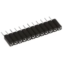 Preci-Dip 8 Way Right Angle Surface Mount SIL Socket 2.54 mm Pitch 100 V AC, 150 V DC, 3A Current 801-87-008-40-001191