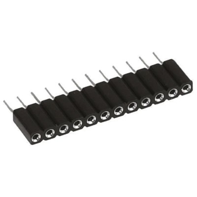 Preci-Dip 8 Way Right Angle Surface Mount SIL Socket 2.54 mm Pitch 100 V AC, 150 V DC, 3A Current 801-87-008-40-001191