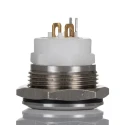 ITW Switches 48M Series Illuminated Push Button Switch Panel Mount 19 mm Cutout Silver SPST IP67 48M-112B