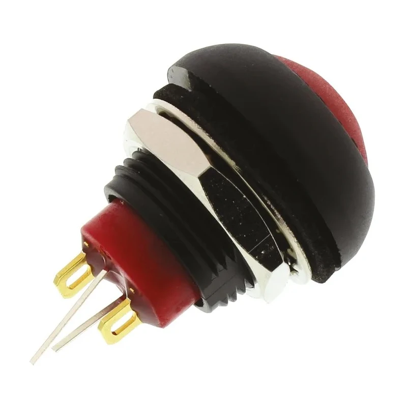 KNITTER-SWITCH DPWL Series Illuminated Miniature Push Button Switch, Momentary, Panel Mount, 12.9 mm Cutout, SPST DPWL1CGRG