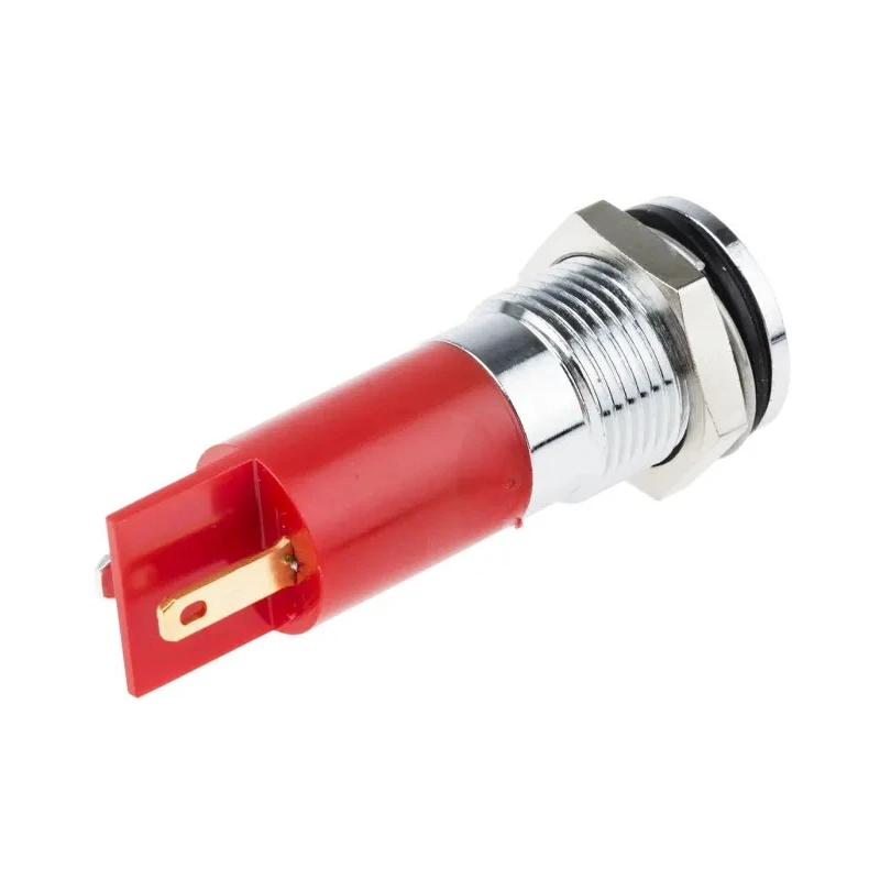 RS PRO Red Panel Mount Indicator 12V dc 20mA Solder Tab Termination IP67 Flush Bezel 703-8816