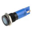 RS PRO Blue Panel Mount Indicator 12V DC 20mA Solder Tab IP67 Flush Bezel 703-8879