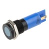RS PRO Blue Panel Mount Indicator 12V DC 20mA Solder Tab IP67 Flush Bezel 703-8879